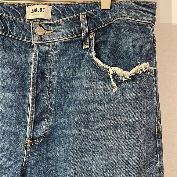 Agolde Riley Long in Indigo - Picture 4 of 5